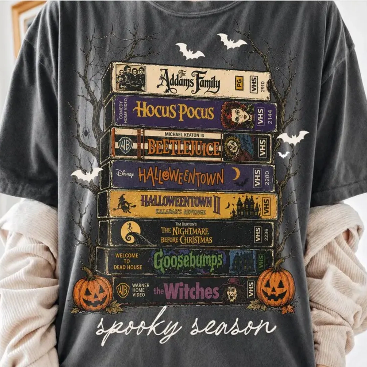 Spooky Season VHS Halloween Graphic T-Shirt
