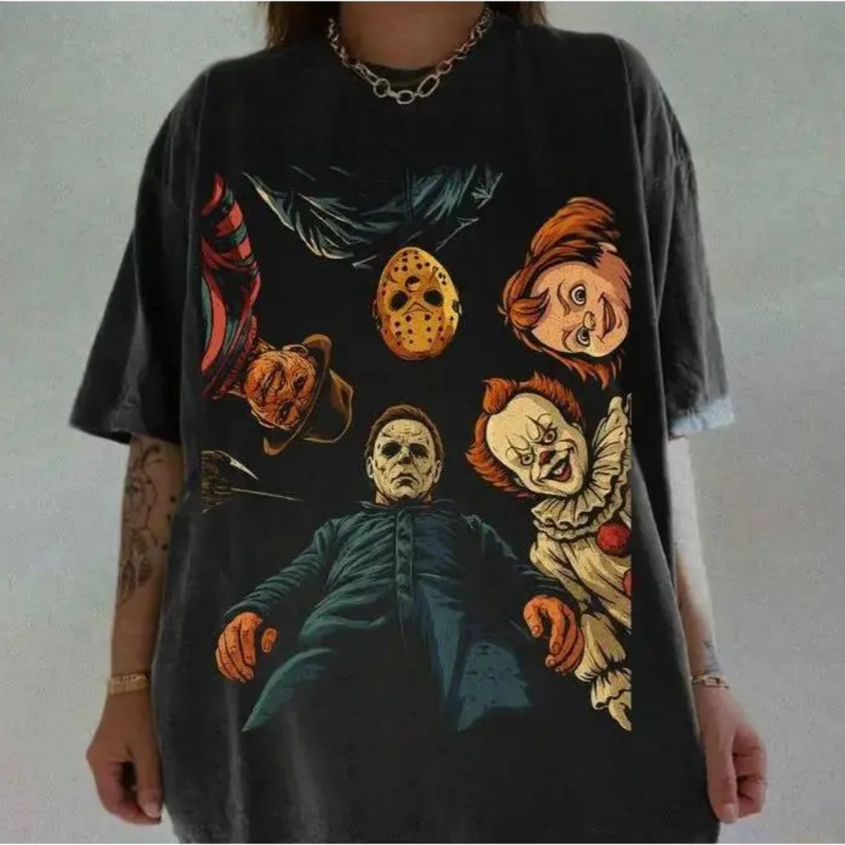 Spooky Halloween Horror Graphic T-Shirt