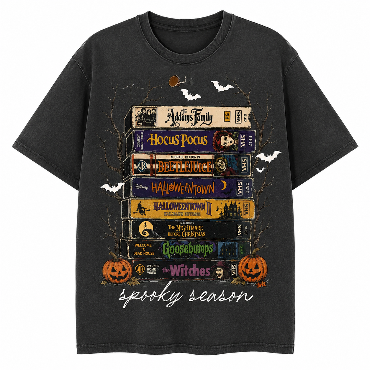 Spooky Season VHS Halloween Graphic T-Shirt
