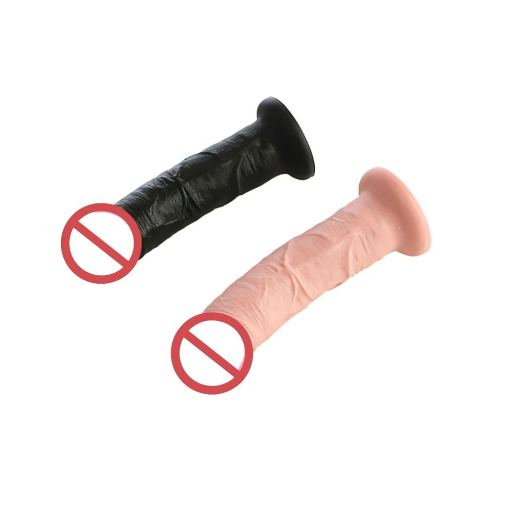 Black and Pink Realistic Suction Cup Dildo