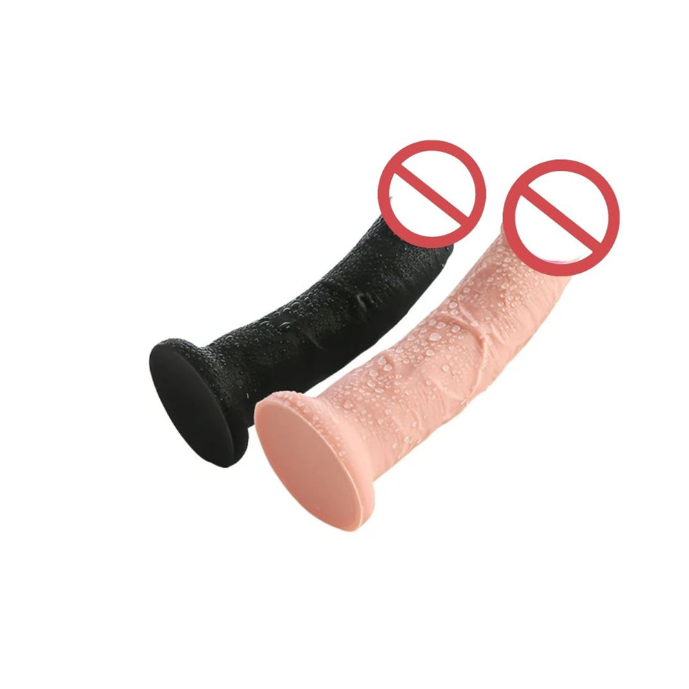 Black and Pink Realistic Suction Cup Dildo