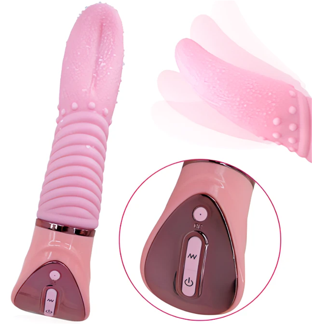 Vibrating Kisser Silicone Tongue Toy