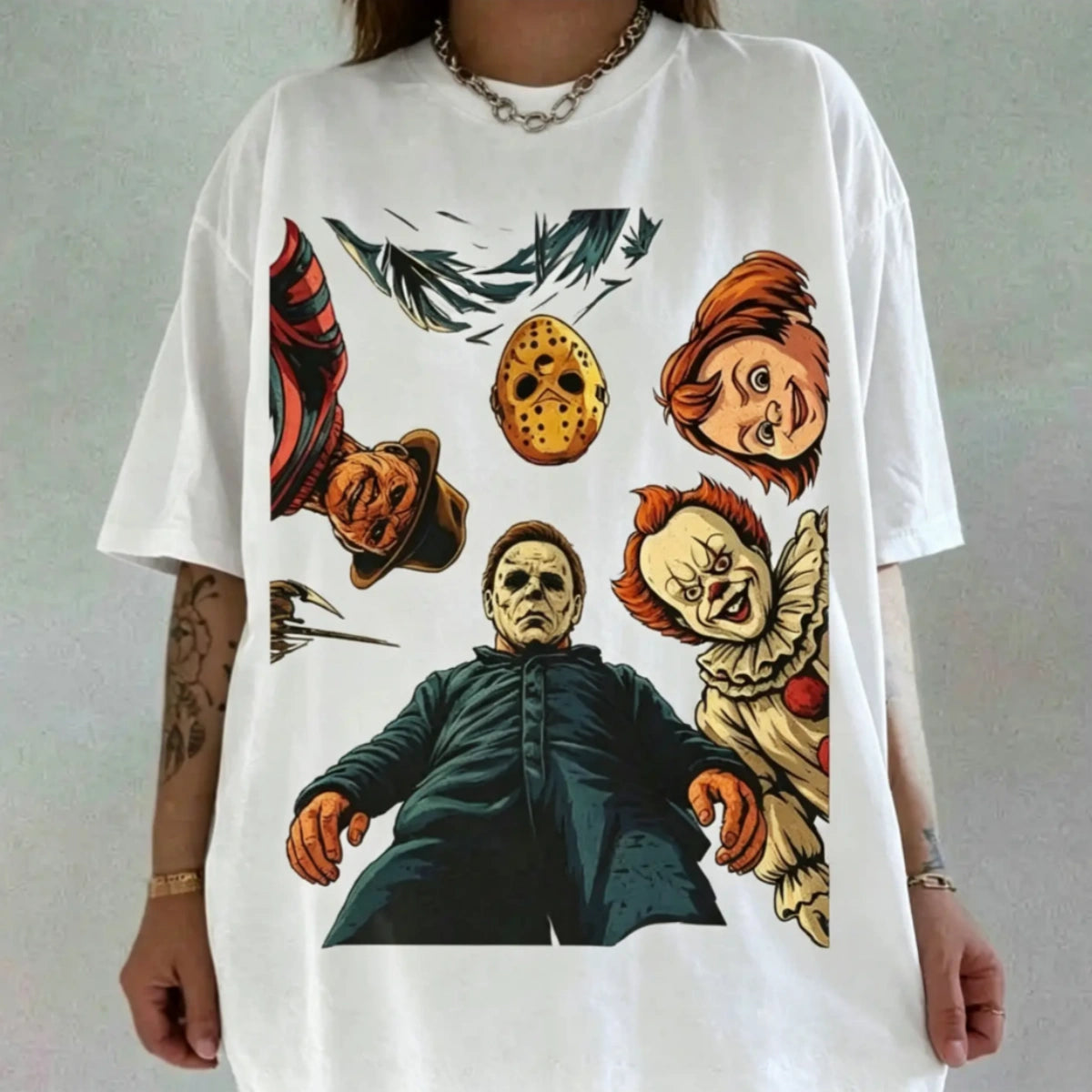 Spooky Halloween Horror Graphic T-Shirt