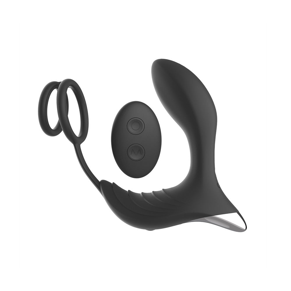 Wearable Black Butt Plug with Lock Ring