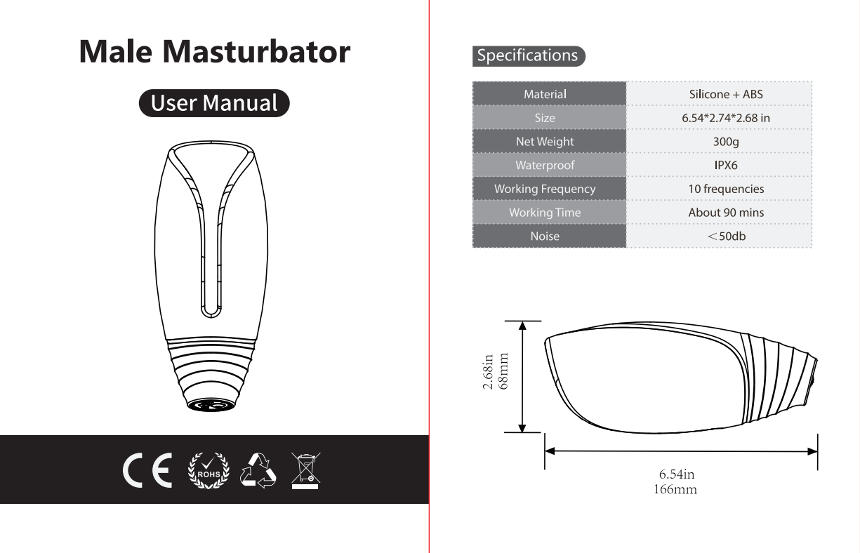 Male sex masturbator black sex toys for men specifications