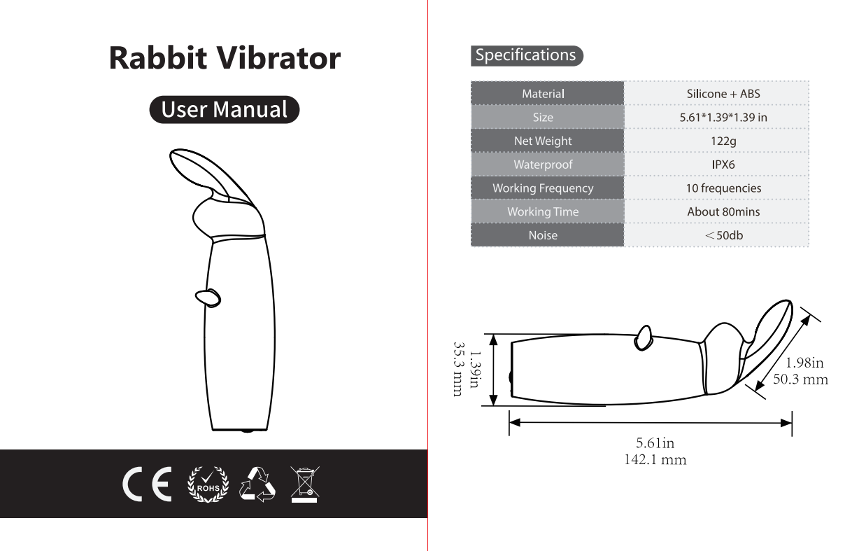 Black Bunny Rabbit Vibrators for Women