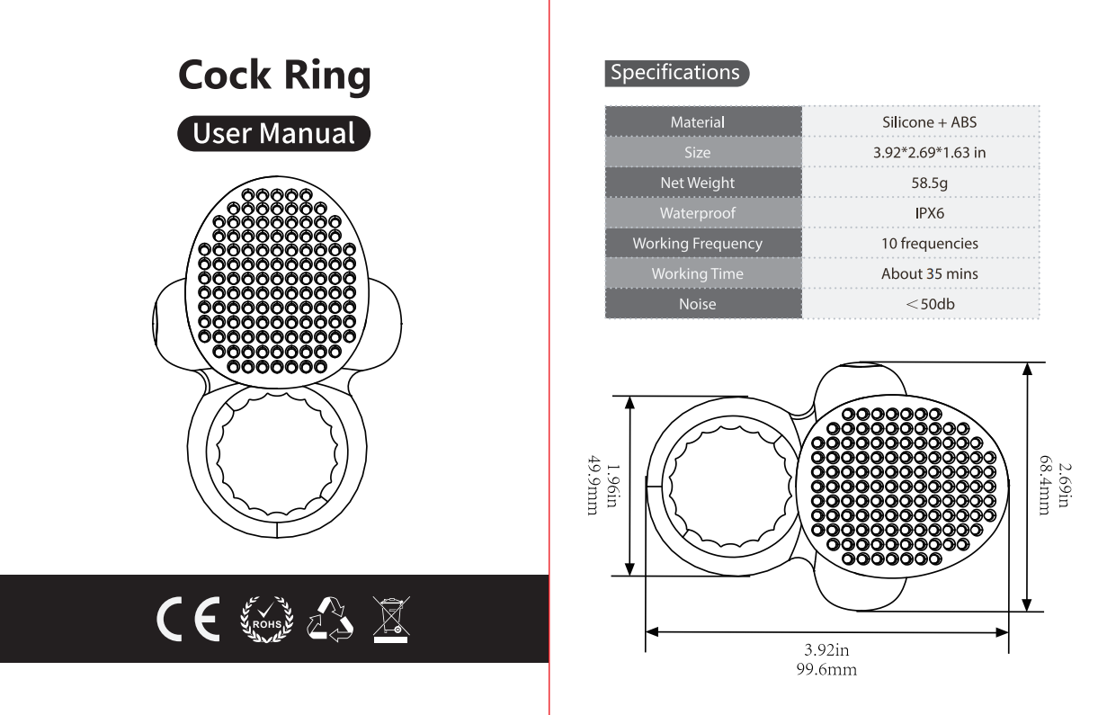 Black Cheap Cock Ring Online for Men
